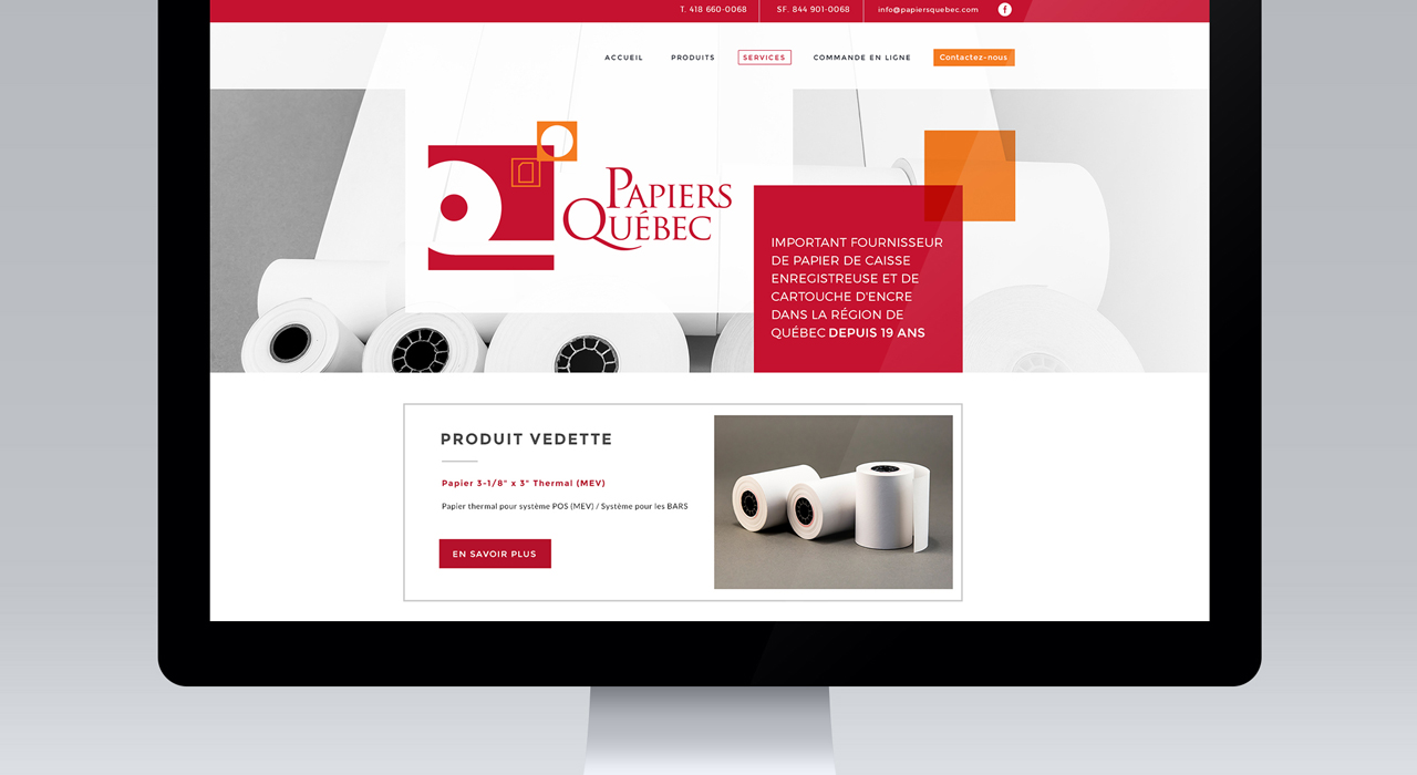 Nouveau site Web pour Papiers Québec